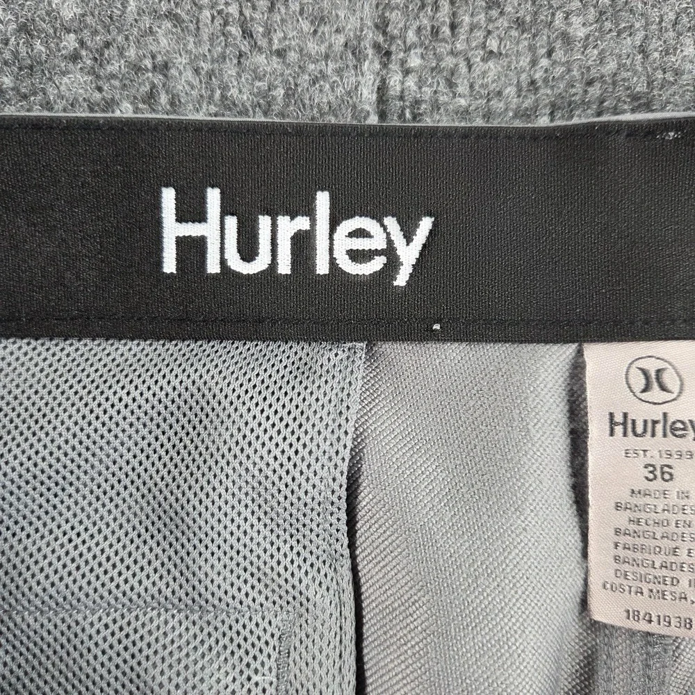 Hurley Men's 38 Gray Hybrid Performance Quick Dry Golf Shorts HMS25-17550